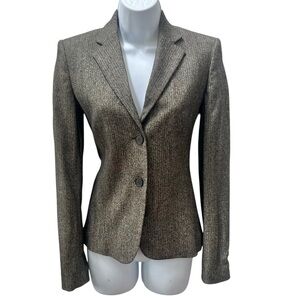 Theyskens' Theory short blazer size 0/34 made in USA wool blend fall winter